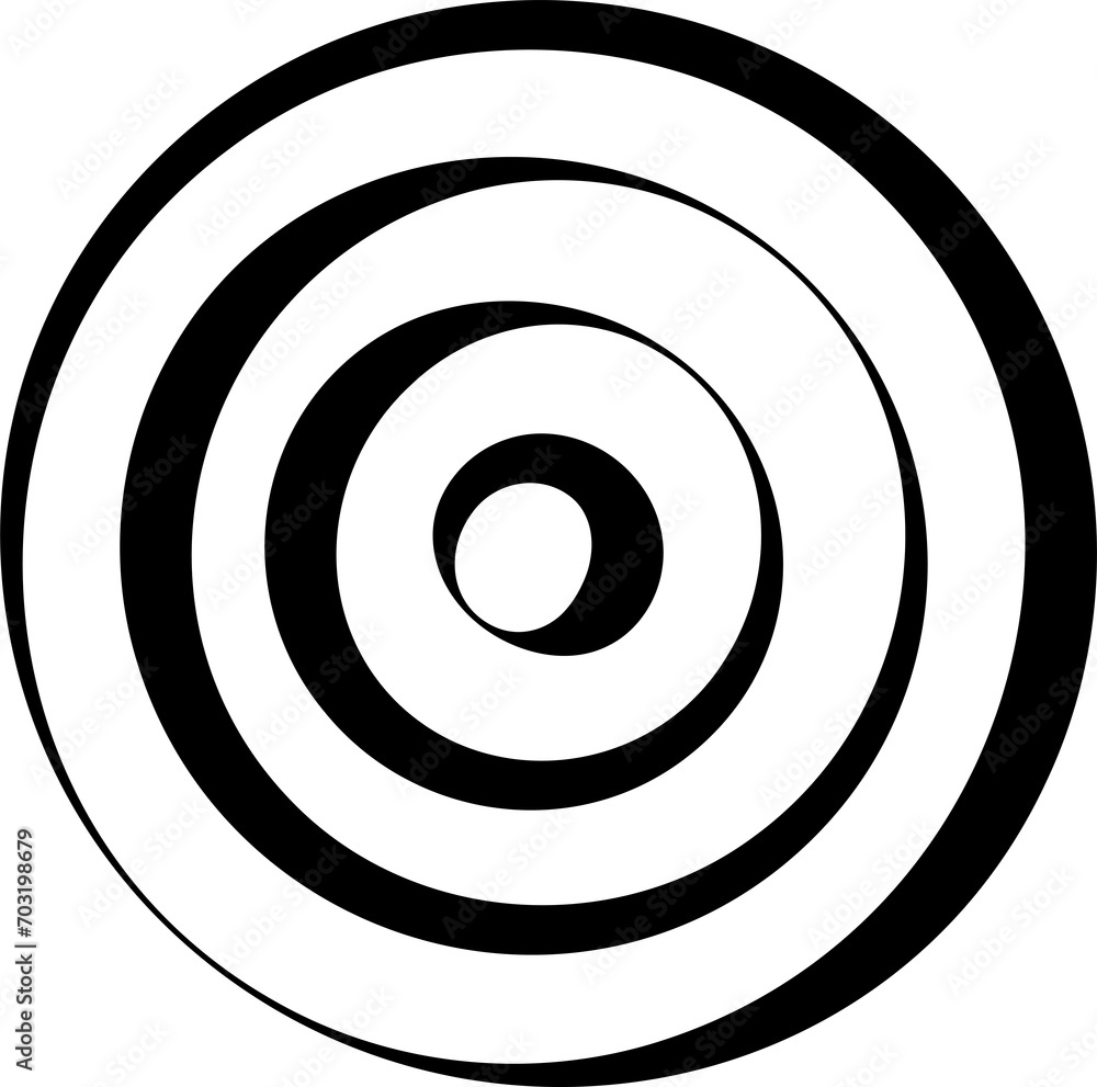 Circle concentric pattern. Geometric vortex ring shape Circle concentric pattern. Geometric vortex ring shape