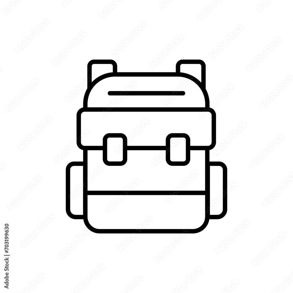 Backapack outline icons, minimalist vector illustration ,simple transparent graphic element .Isolated on white background Backapack outline icons, minimalist vector illustration ,simple transparent graphic element .Isolated on white background