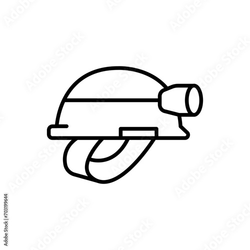 Safety helmet outline icons, minimalist vector illustration ,simple transparent graphic element .Isolated on white background