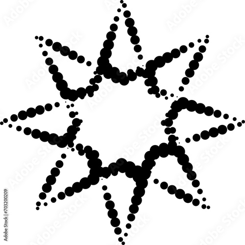 Star shape halftone dots