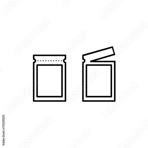 how to open sachet icon