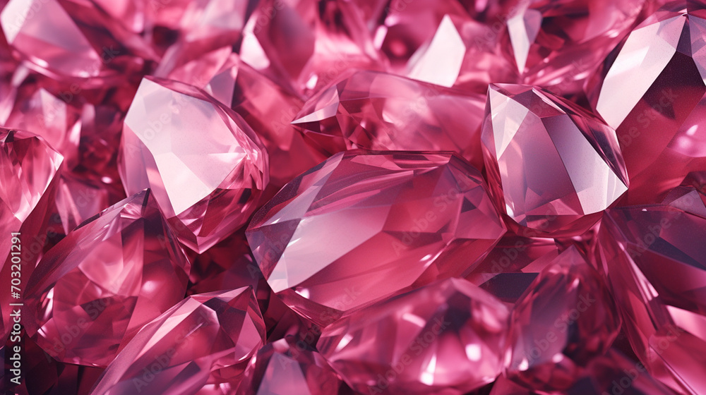 Pink stones crystals background. Selective focus. Pink stones crystals background. Selective focus.