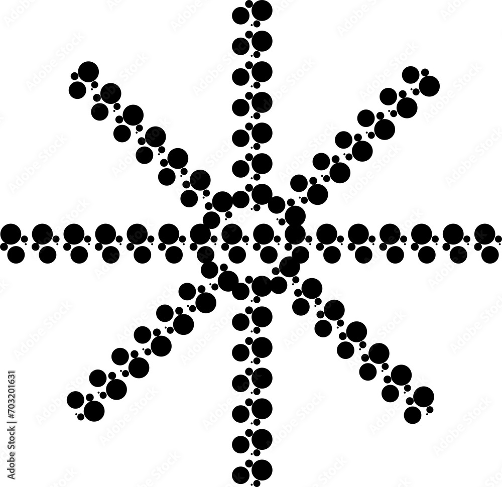 Star shape halftone dots