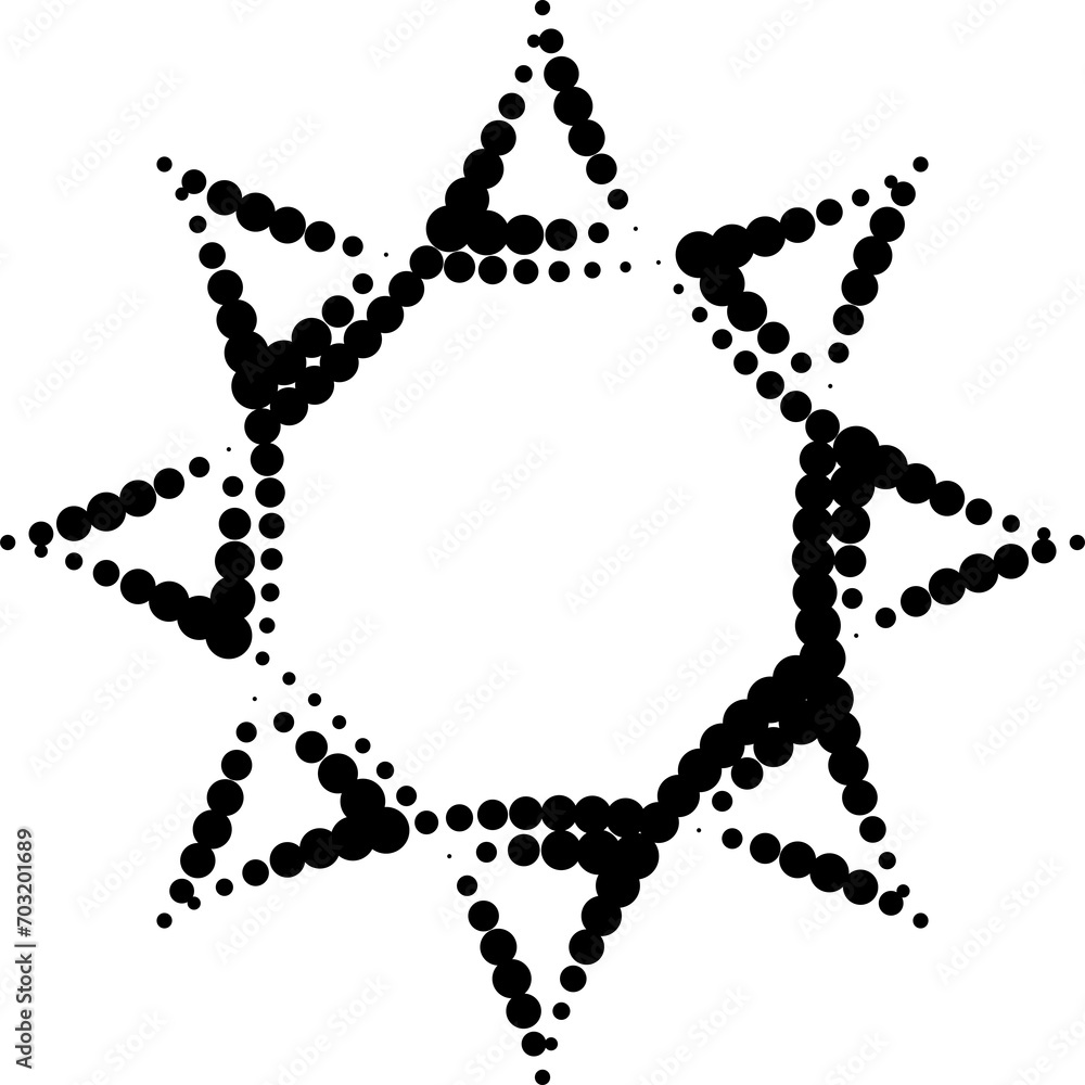 Star shape halftone dots