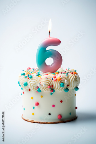 Birthday cake with a number. Selective focus.