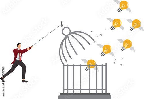 Freedom, Birdcage, Cage, Clip Art, Flying, Ideas, Businessman