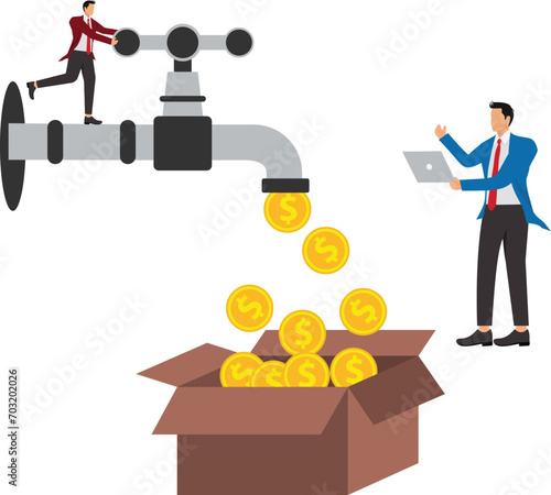 Save, Currency, Faucet, Water, Finance, Leaking, Abstract, Drop, Businessman