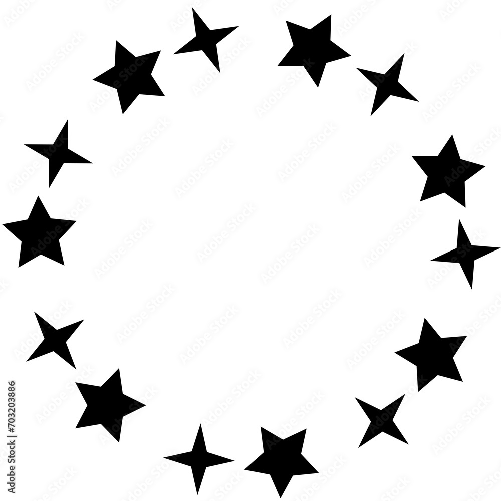 Stars circle round frame icon. Design element Stars circle round frame icon. Design element