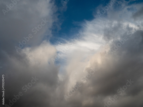 Dramatic cloudy sky for design purpose and replacement. Dark and dramatic nature scene.