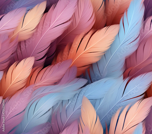 3D Feather Seamless Patterns