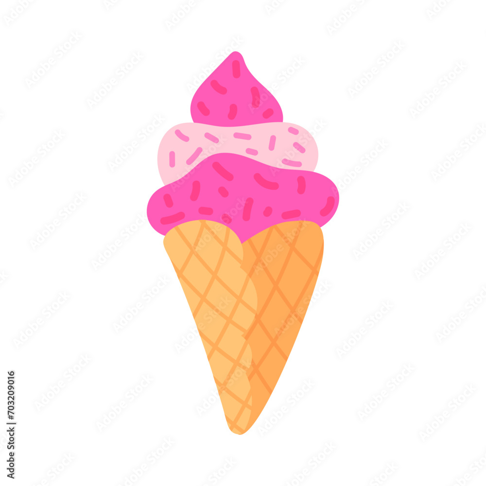 Ice cream cone vector illustration