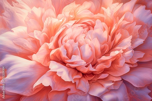 Beautiful pink water peonies. Radiant flower with rays of light. Enlightenment and universe. Magic spa and relaxation atmosphere. Concept of religion, kundalini and meditation