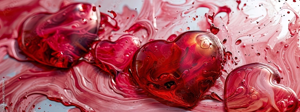 Wallpaper hearts for Valentine's Day blurred background Wallpaper hearts for Valentine's Day blurred background