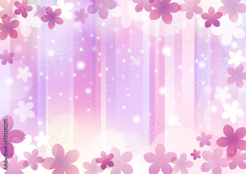 桜　春　パープル　背景　イメージ