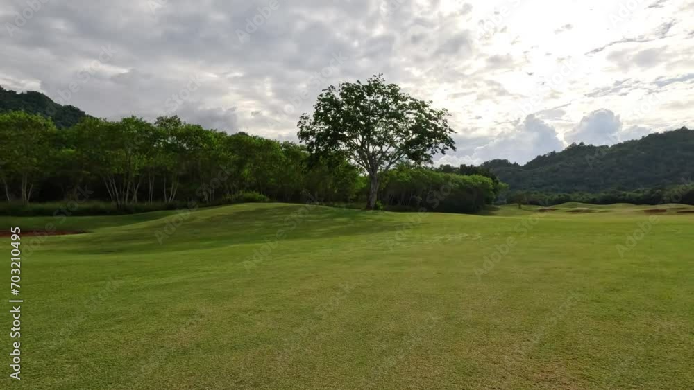 Serene Golf Course Landscape Panorama Serene Golf Course Landscape Panorama