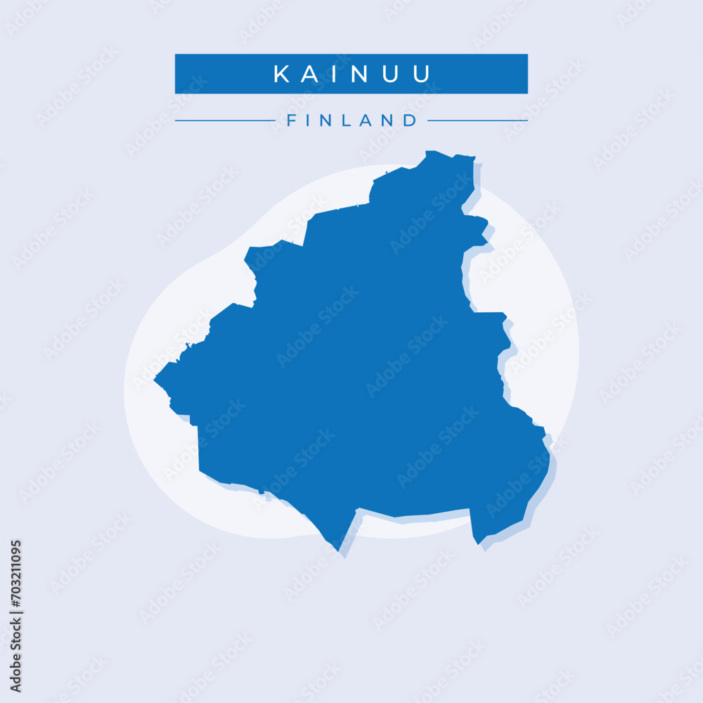 Vector illustration vector of Kainuu map Finland