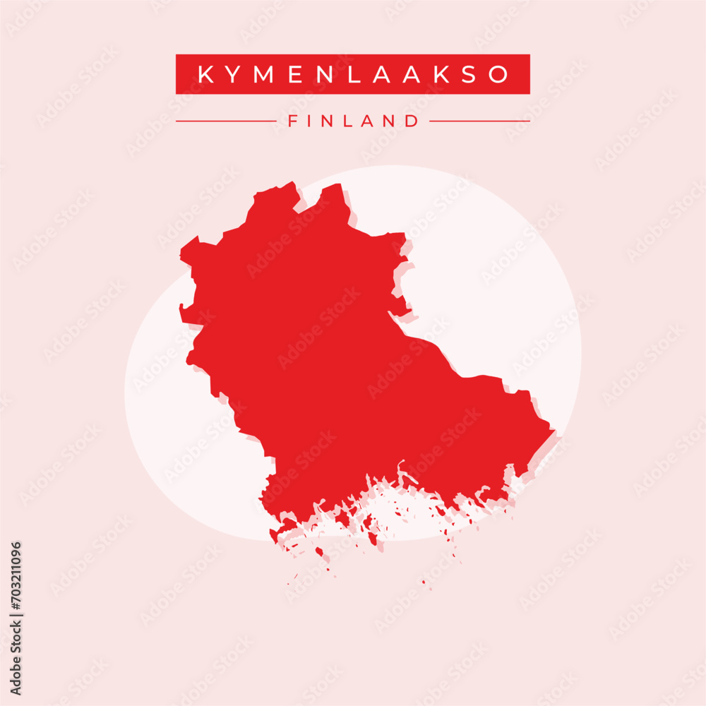 Vector illustration vector of Kymenlaakso map Finland Vector illustration vector of Kymenlaakso map Finland