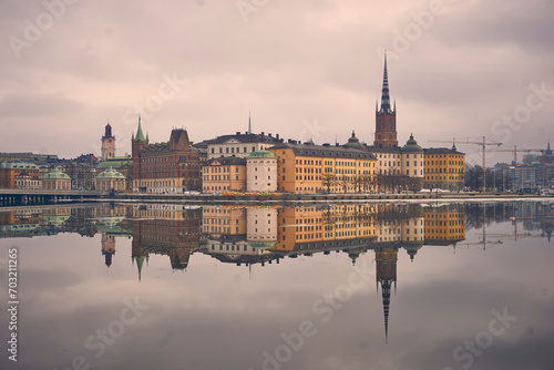 Panoramic view of Gamla Stan, Stockholm, capital of Sweden photo