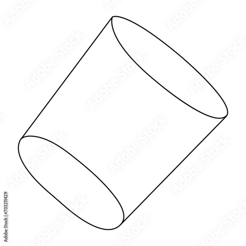 Continuous single line hand drawing icon of glass design and outline vector minimalist illustration