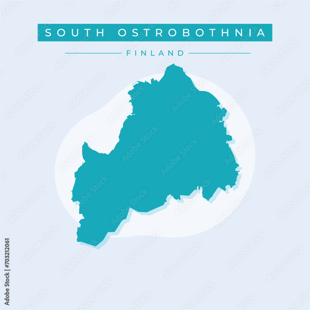 Vector illustration vector of South Ostrobothnia map Finland Vector illustration vector of South Ostrobothnia map Finland