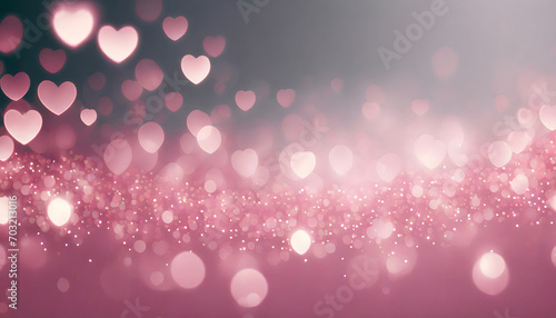 Abstract pink shiny bokeh background. Concept of Valentine's Day. 