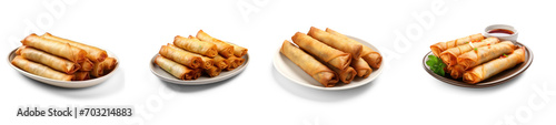 Set of lumpiang luge isolate on transparency background png 