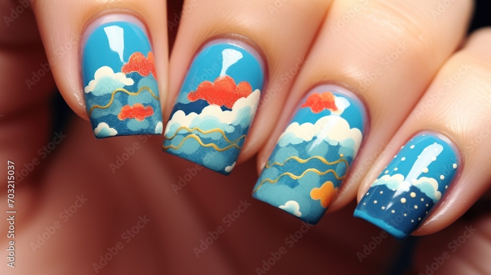 Manicure in heaven pattern Manicure in heaven pattern