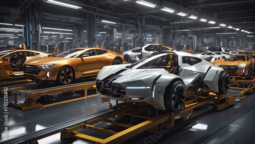 How about: "Futuristic Automotive Assembly: A Digital Illustration Collection"?