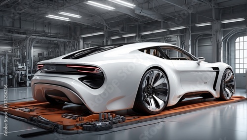 How about: "Futuristic Automotive Assembly: A Digital Illustration Collection"?