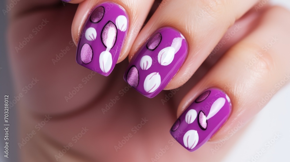 Party manicure in sweets pattern Party manicure in sweets pattern