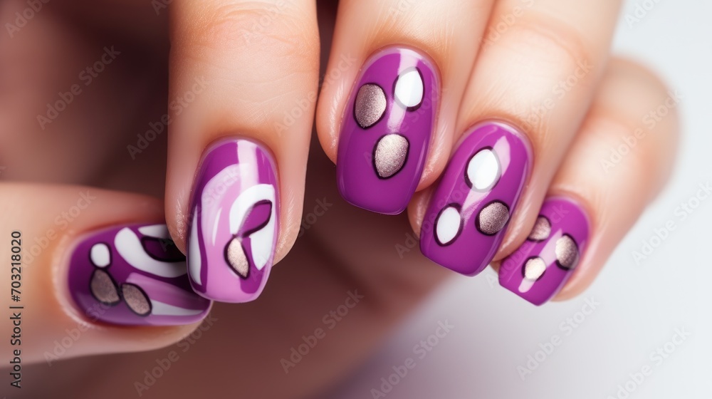 Party manicure in sweets pattern Party manicure in sweets pattern