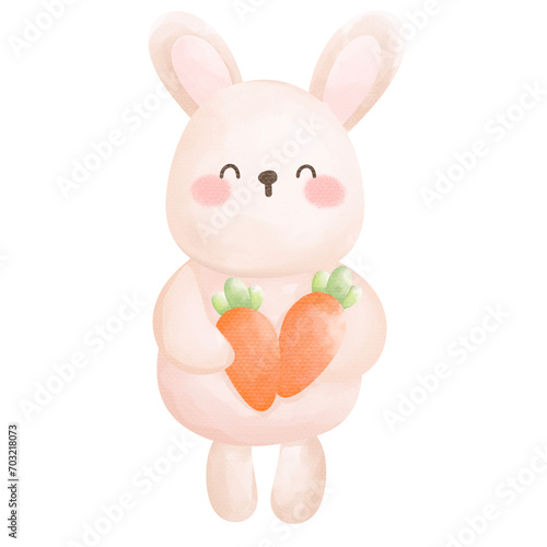 easter bunny with carrot 
