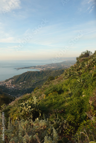 The panorama of Taormina  Sicily  Italy