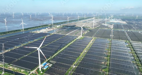 solar power plant and wind power station