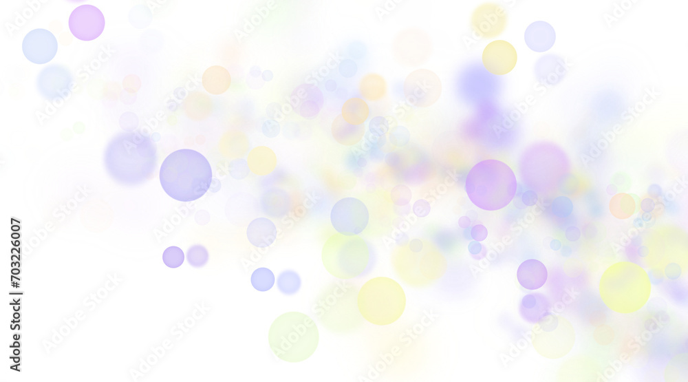 abstract blur bokeh banner shape background. rainbow colors, pastel purple, blue, gold, green, yellow, white, silver, pink bokeh