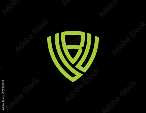 UBU creative letter shield logo design vector icon illustration photo