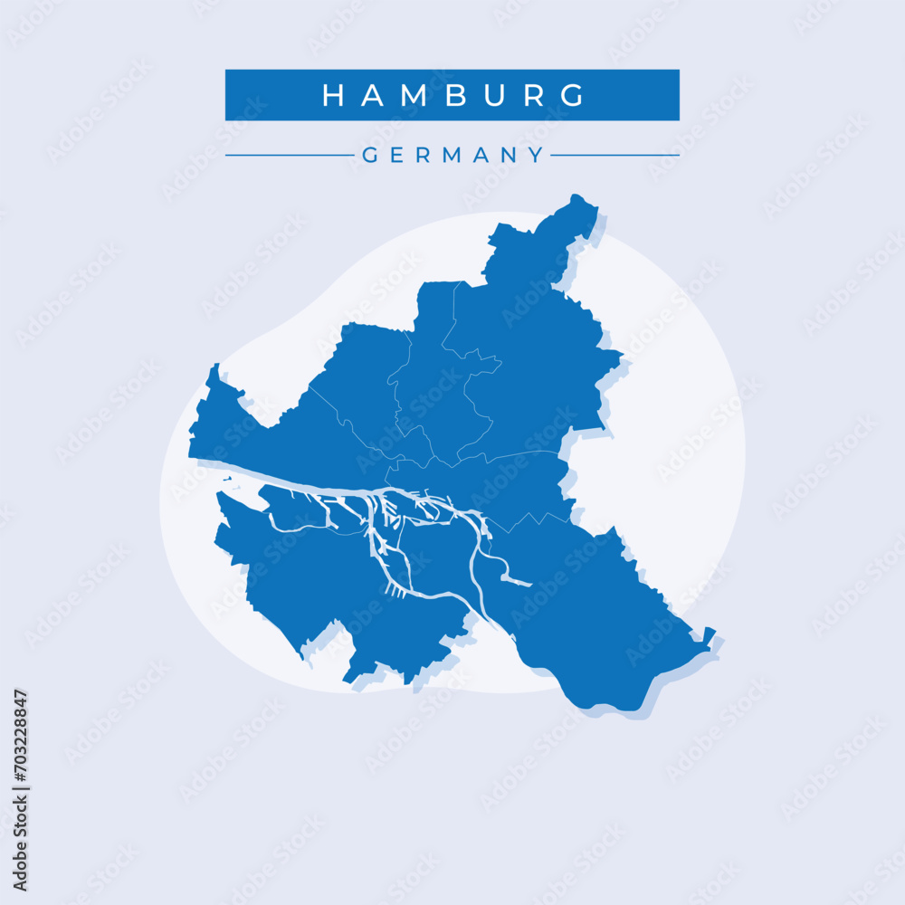 Vector illustration vector of Hamburg map Germany