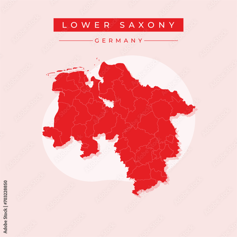 Vector illustration vector of Lower Saxony map Germany