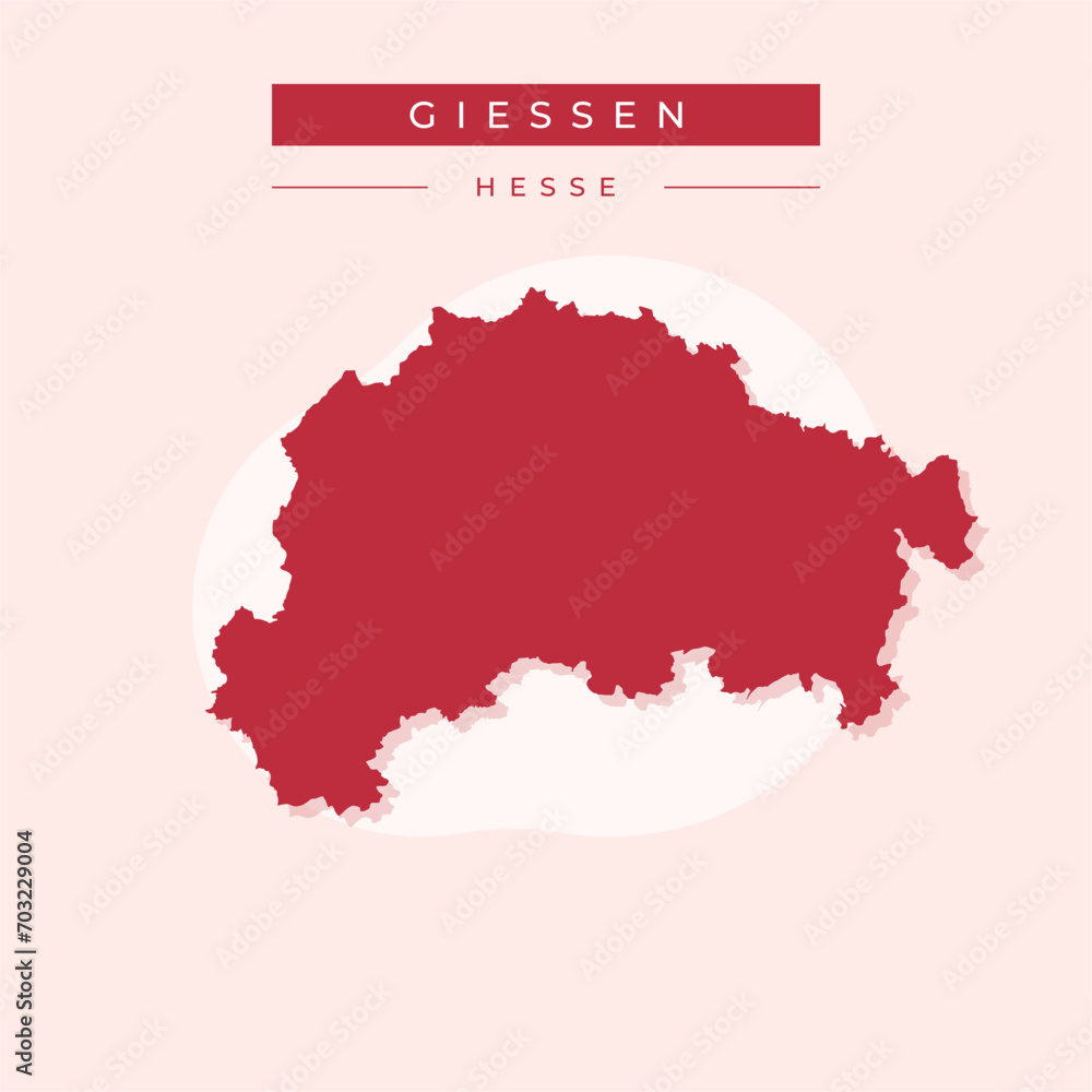 Vector illustration vector of Giessen map Germany Vector illustration vector of Giessen map Germany