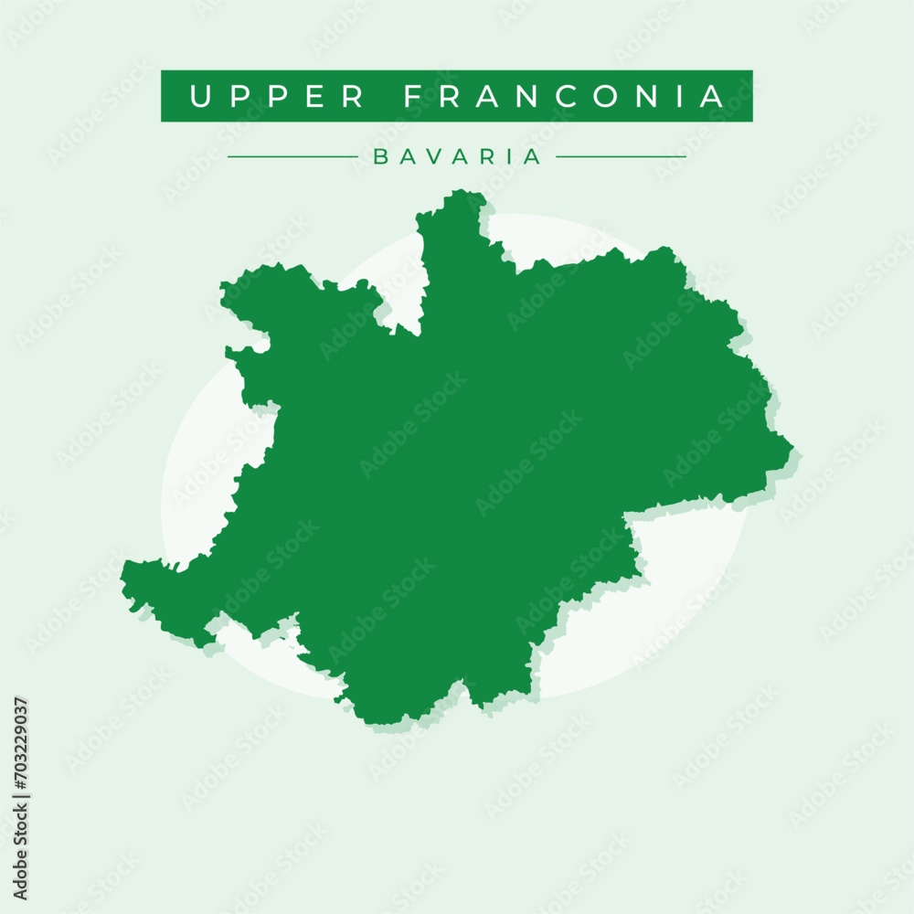 Vector illustration vector of Upper Franconia map Germany