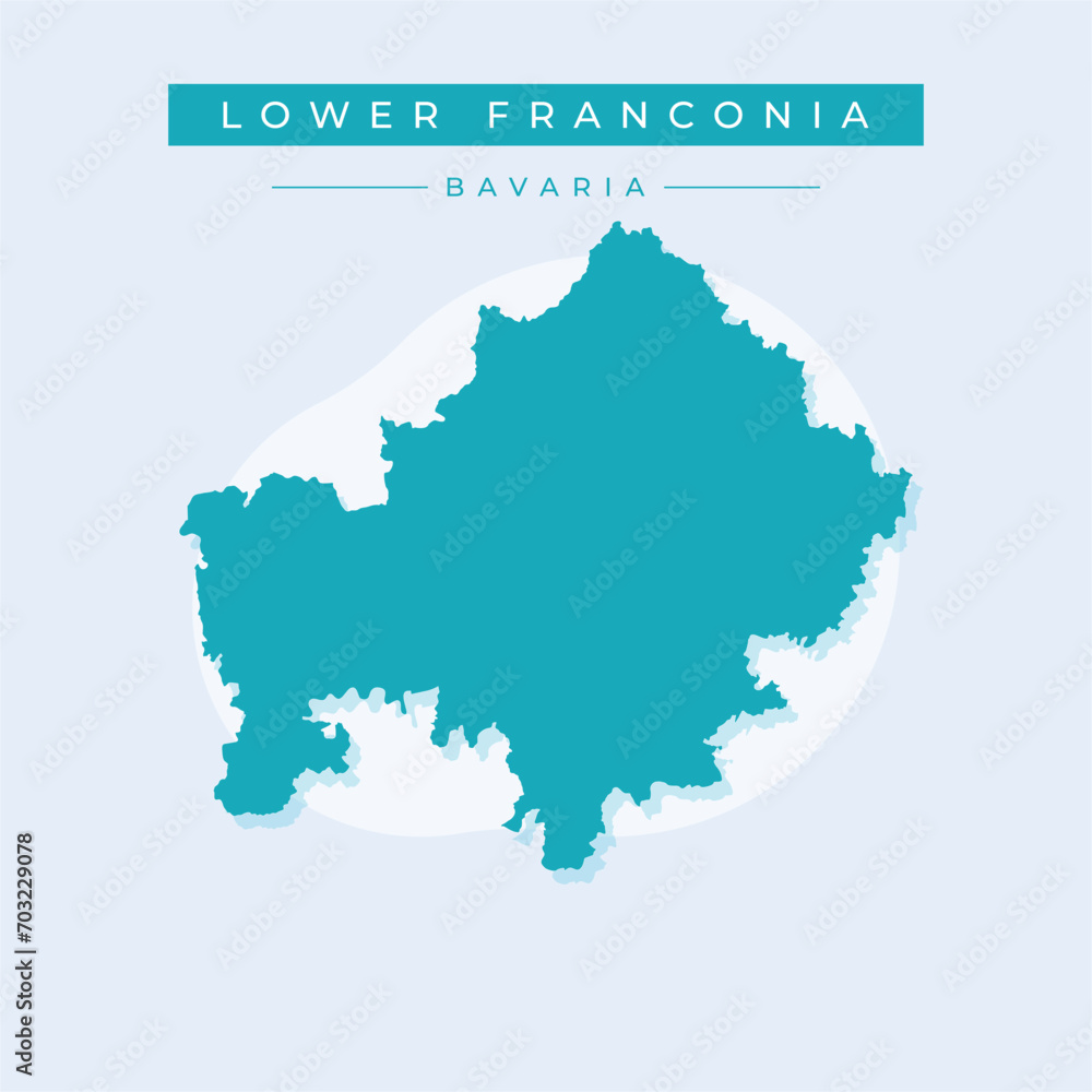 Vector illustration vector of Lower Franconia map Germany