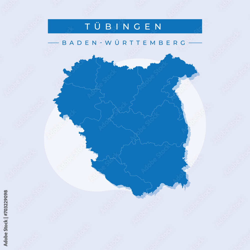 Vector illustration vector of Tübingen map Germany