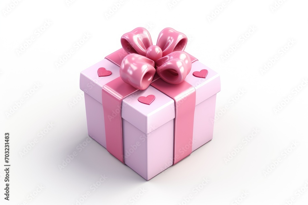 Fototapeta premium Happy Valentine's Day Three-dimensional chocolate cake gift set For lovers and important people generative by ai
