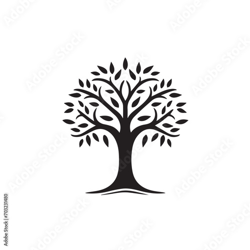 2D Flat Vector Illustration of a Tree
