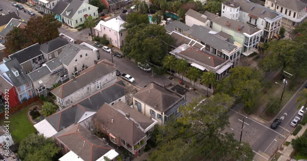 Birds eye view of homes in New Orleans, Louisiana Birds eye view of homes in New Orleans, Louisiana