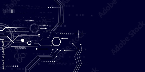 Abstract futuristic technology business background, Wide Abstract modern futuristic, technology background. Hi tech digital communication. Circuit board technology background.