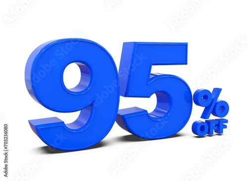 95 percent off sale blue 3d Number 