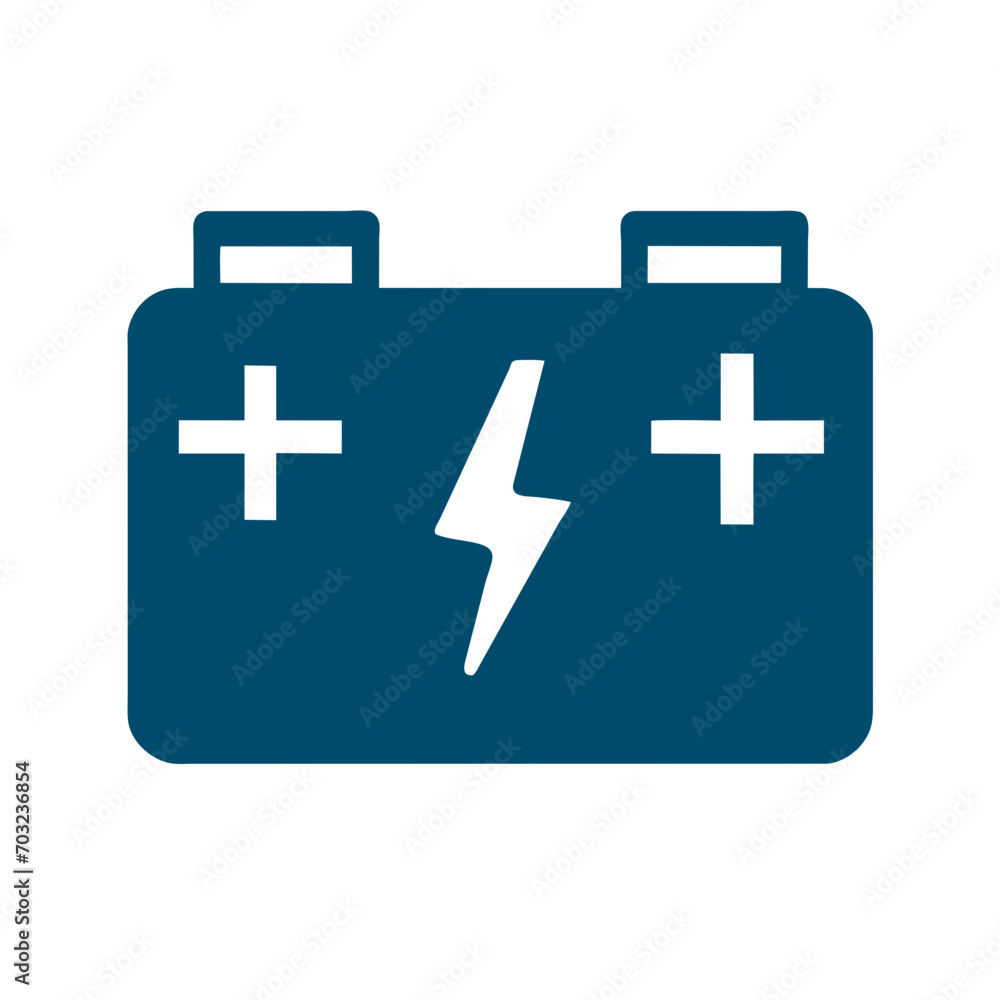 Fototapeta premium Car battery vektor icon illustation