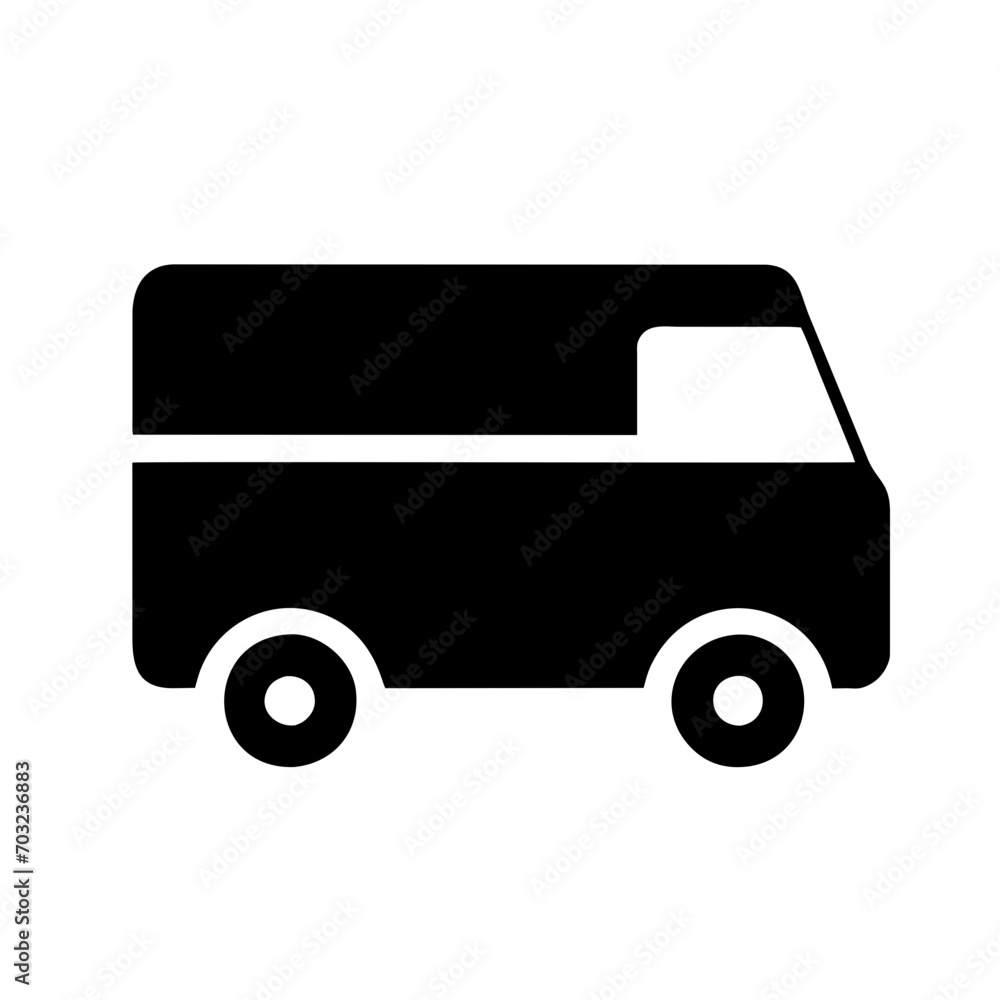 Ice cream truck vektor icon illustation Ice cream truck vektor icon illustation