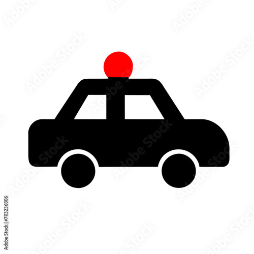 Police car vektor icon illustation
